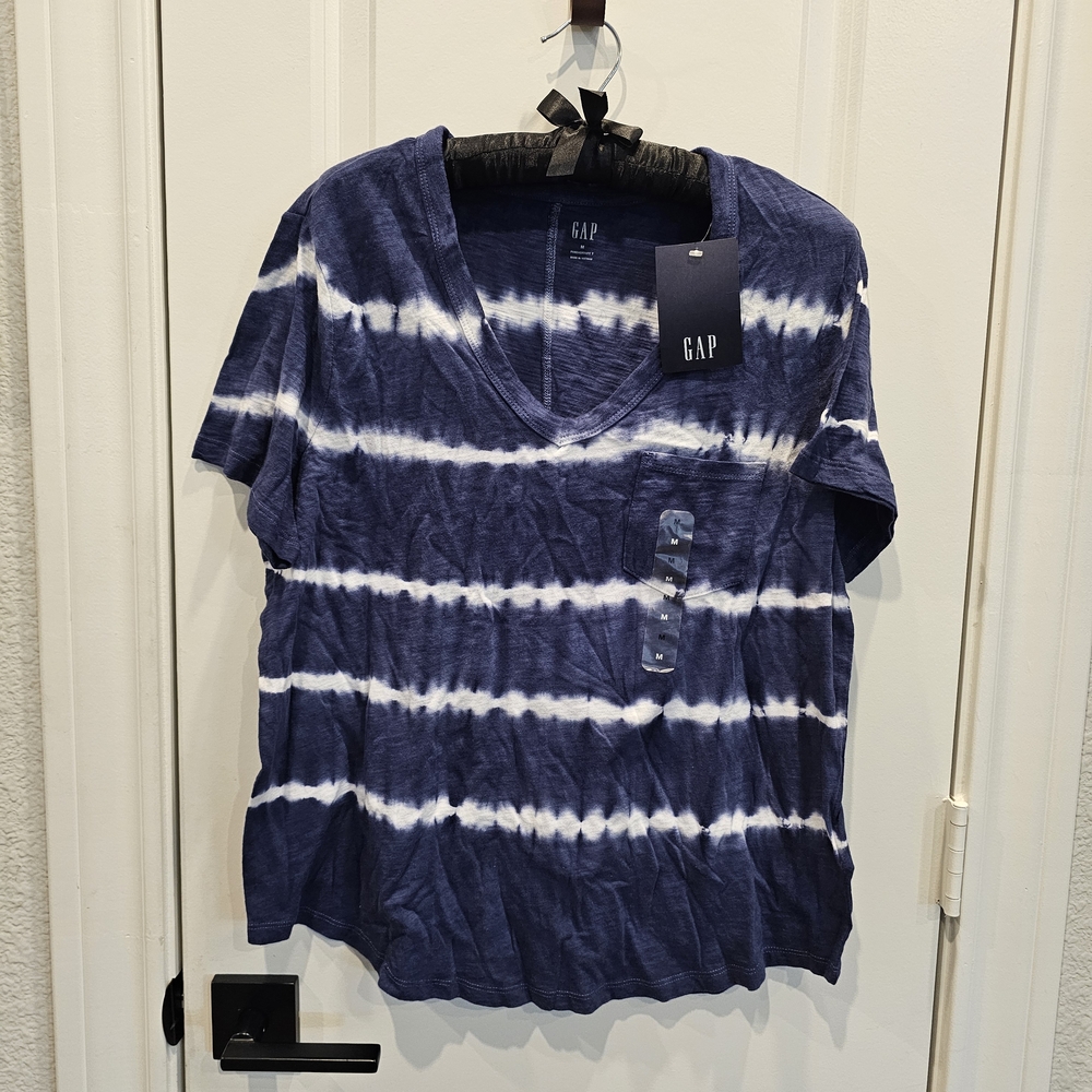 GAP Indigo and White Tie-Dye Shirt